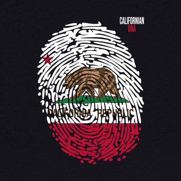 Californian DNA. Cool California Flag. California Republic by Jakavonis